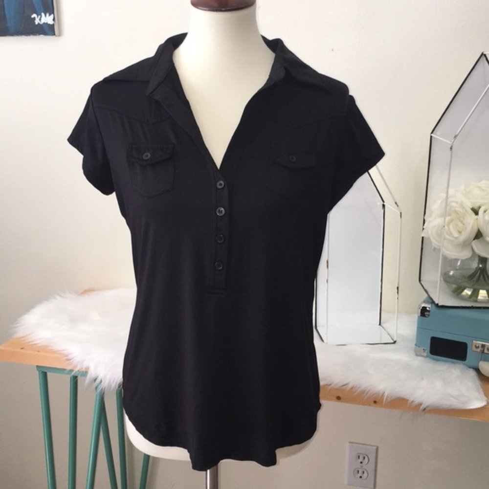 Susie Rose Black‎ Top - Stretchy - Comfort - XL